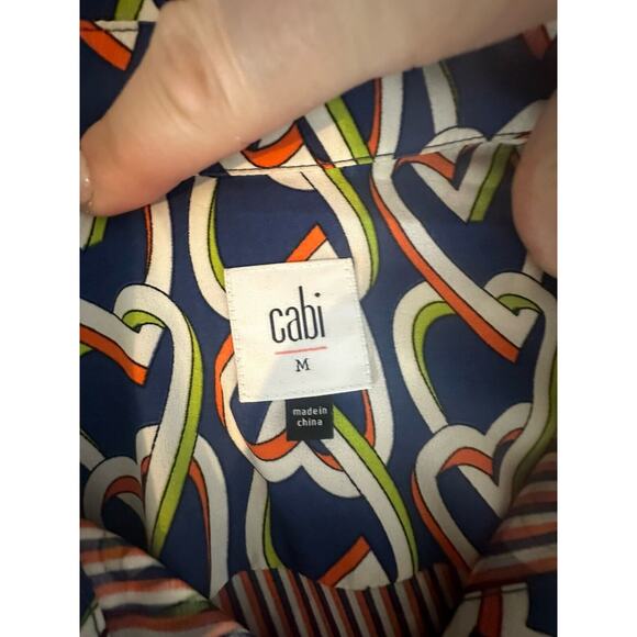 Cabi Women Medium Amour Hearts Shirt Dress Sleeveless Button Front 5370 AR13 - Picture 5 of 10